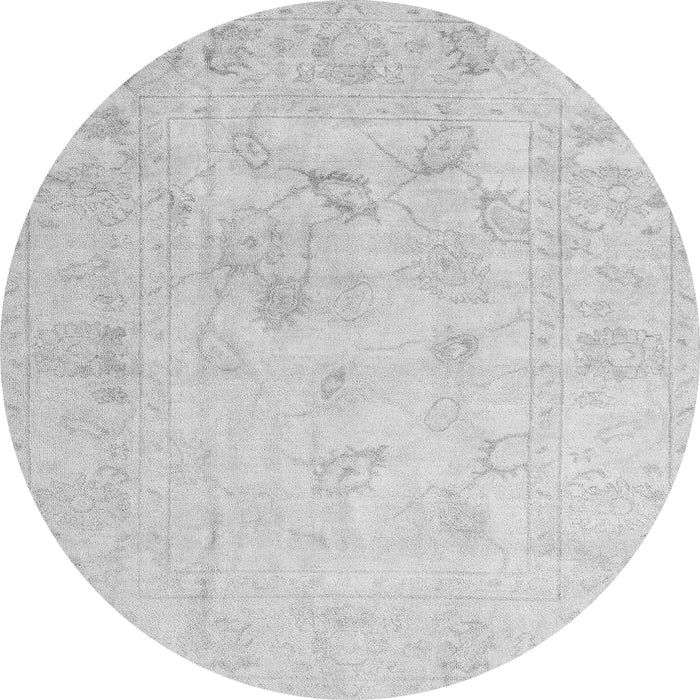 Round Oriental Gray Traditional Rug, abs4933gry