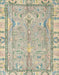 Machine Washable Abstract Khaki Green Rug, wshabs4934