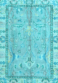 Oriental Light Blue Traditional Rug, abs4934lblu