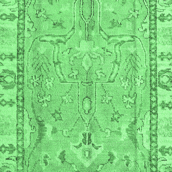 Machine Washable Oriental Emerald Green Traditional Area Rugs, wshabs4934emgrn