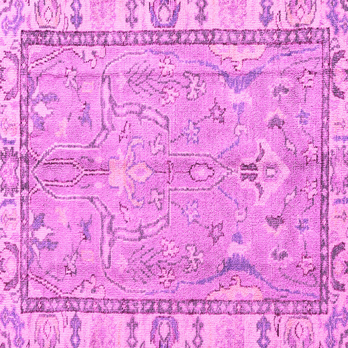 Square Machine Washable Oriental Pink Traditional Rug, wshabs4934pnk