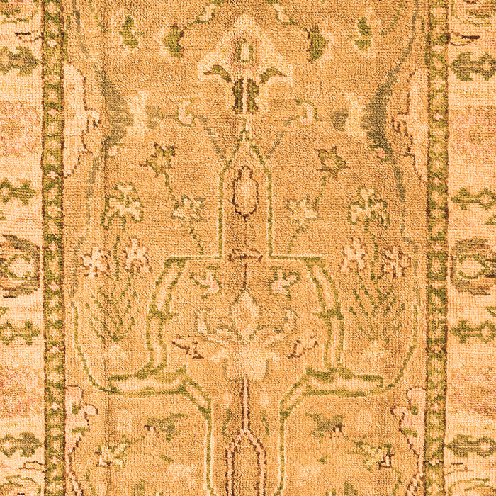 Machine Washable Oriental Orange Traditional Area Rugs, wshabs4934org