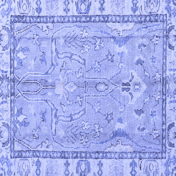 Square Machine Washable Oriental Blue Traditional Rug, wshabs4934blu