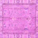 Square Oriental Pink Traditional Rug, abs4934pnk