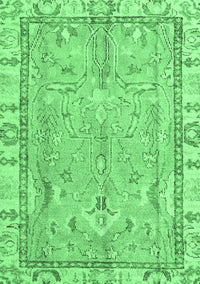 Oriental Emerald Green Traditional Rug, abs4934emgrn