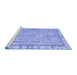 Sideview of Machine Washable Oriental Blue Traditional Rug, wshabs4934blu