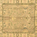 Square Oriental Brown Traditional Rug, abs4934brn