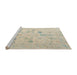 Sideview of Machine Washable Abstract Desert Sand Beige Rug, wshabs4935