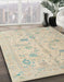 Machine Washable Abstract Desert Sand Beige Rug in a Family Room, wshabs4935