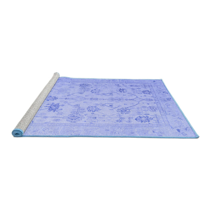 Sideview of Machine Washable Oriental Blue Traditional Rug, wshabs4935blu