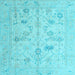 Square Oriental Light Blue Traditional Rug, abs4935lblu