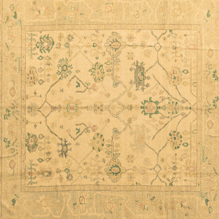 Square Machine Washable Oriental Brown Traditional Rug, wshabs4935brn