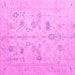 Square Oriental Pink Traditional Rug, abs4935pnk