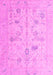 Machine Washable Oriental Pink Traditional Rug, wshabs4935pnk