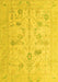 Machine Washable Oriental Yellow Traditional Rug, wshabs4935yw