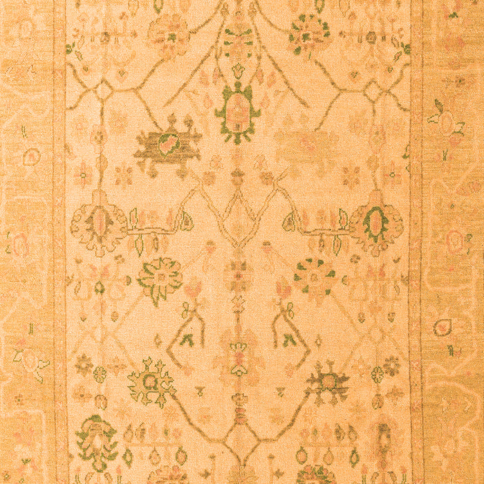 Machine Washable Oriental Orange Traditional Area Rugs, wshabs4935org