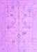 Machine Washable Oriental Purple Traditional Area Rugs, wshabs4935pur