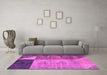 Machine Washable Abstract Pink Modern Rug in a Living Room, wshabs4936pnk