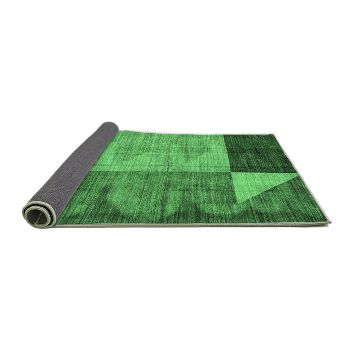Sideview of Abstract Emerald Green Modern Rug, abs4936emgrn
