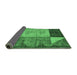 Sideview of Abstract Emerald Green Modern Rug, abs4936emgrn