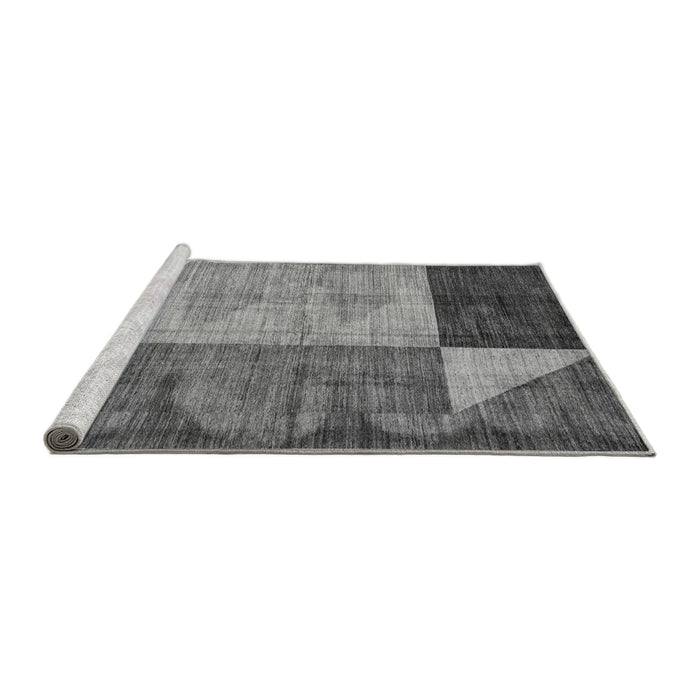 Sideview of Machine Washable Abstract Gray Modern Rug, wshabs4936gry