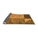 Sideview of Abstract Orange Modern Rug, abs4936org