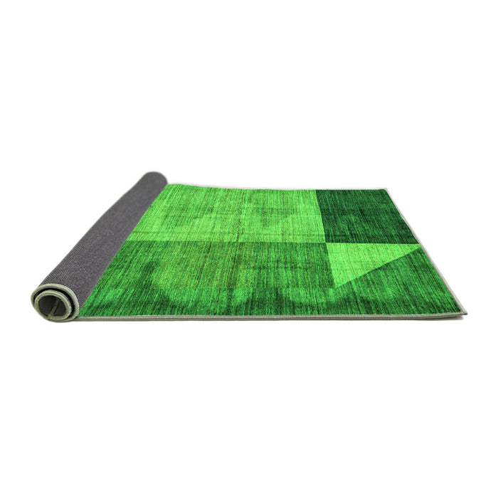 Sideview of Abstract Green Modern Rug, abs4936grn