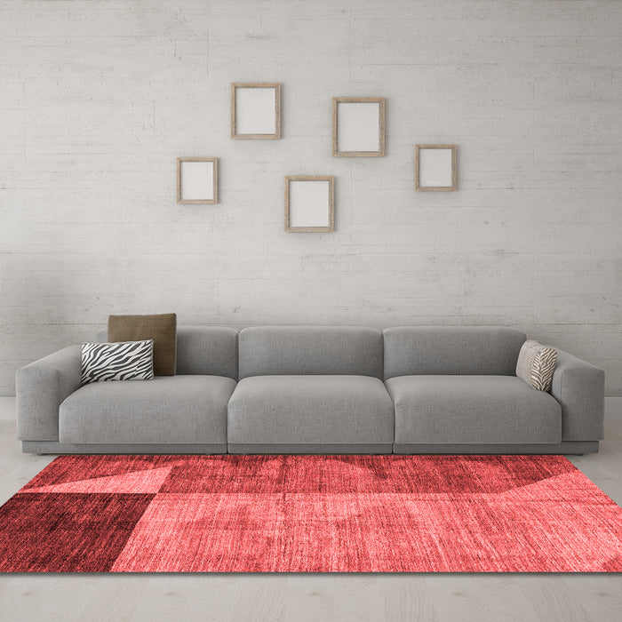 Modern Red Washable Rugs