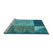 Sideview of Machine Washable Abstract Light Blue Modern Rug, wshabs4936lblu