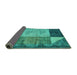 Sideview of Abstract Turquoise Modern Rug, abs4936turq