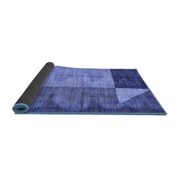 Sideview of Abstract Blue Modern Rug, abs4936blu