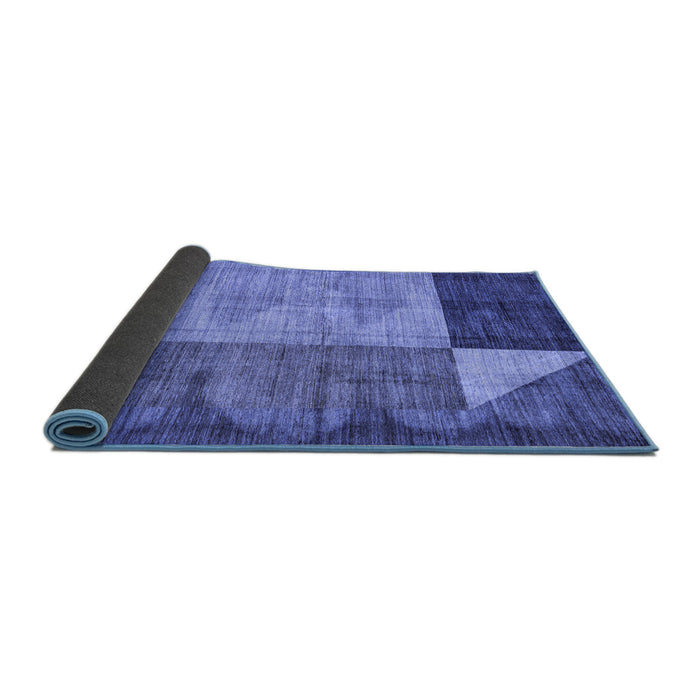 Sideview of Abstract Blue Modern Rug, abs4936blu