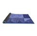 Sideview of Abstract Blue Modern Rug, abs4936blu