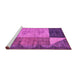 Sideview of Machine Washable Abstract Pink Modern Rug, wshabs4936pnk