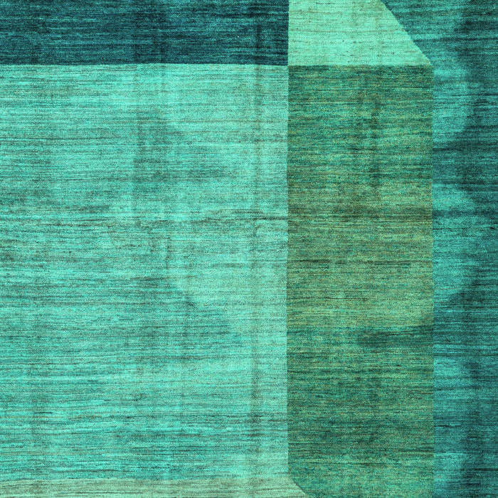 Machine Washable Abstract Turquoise Modern Area Rugs, wshabs4936turq