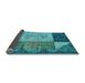 Sideview of Abstract Light Blue Modern Rug, abs4936lblu