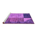 Sideview of Machine Washable Abstract Purple Modern Area Rugs, wshabs4936pur