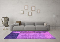 Machine Washable Abstract Purple Modern Rug, wshabs4936pur