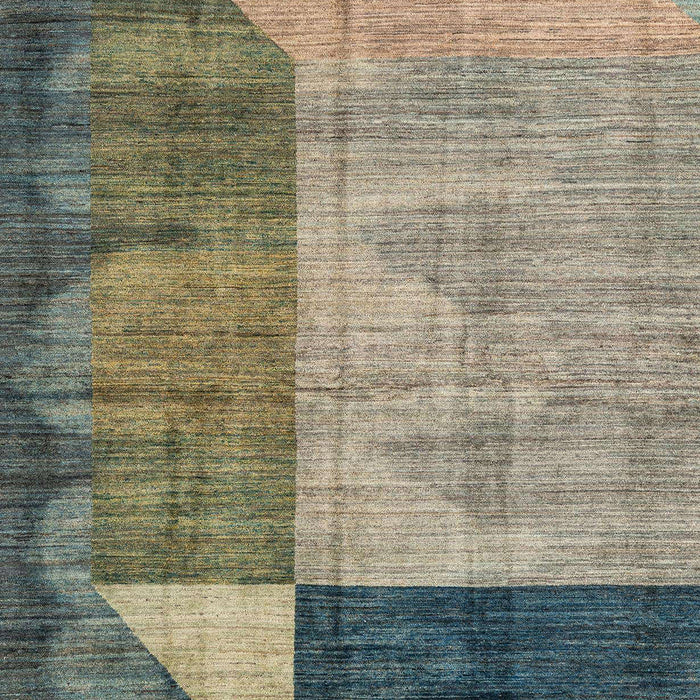 Machine Washable Abstract Gray Rug, wshabs4936