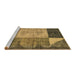 Sideview of Machine Washable Abstract Brown Modern Rug, wshabs4936brn