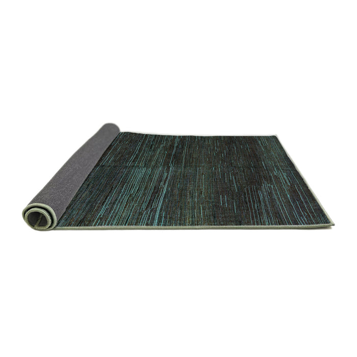 Sideview of Abstract Turquoise Modern Rug, abs4937turq
