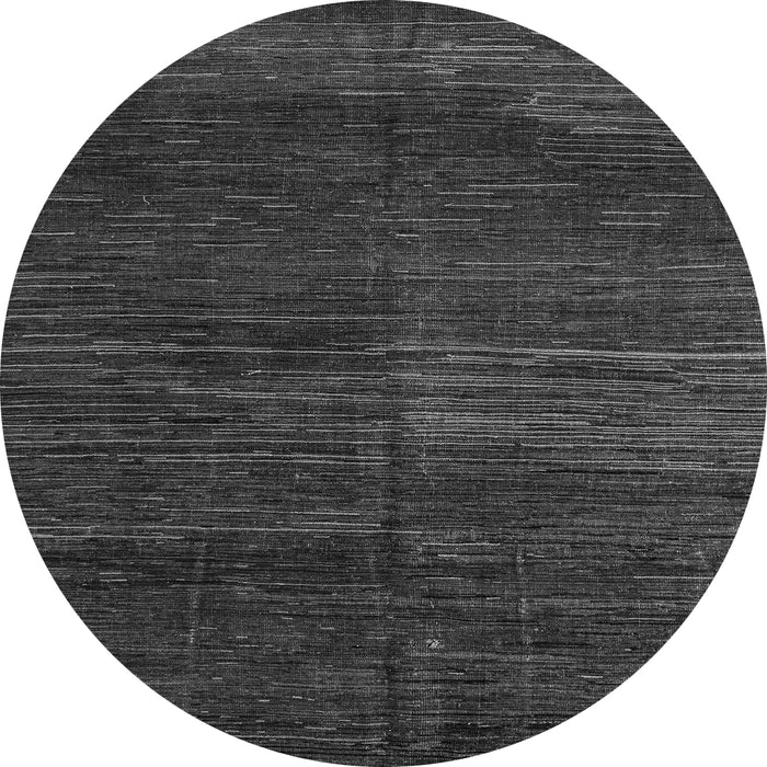 Round Machine Washable Abstract Gray Modern Rug, wshabs4937gry