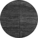 Round Machine Washable Abstract Gray Modern Rug, wshabs4937gry