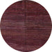 Round Machine Washable Abstract Chestnut Brown Rug, wshabs4937