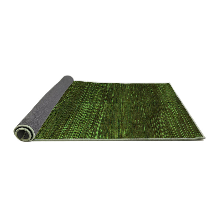 Sideview of Abstract Green Modern Rug, abs4937grn