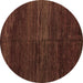 Round Abstract Brown Modern Rug, abs4937brn