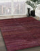 Abstract Chestnut Brown Modern Rug in Family Room, abs4937