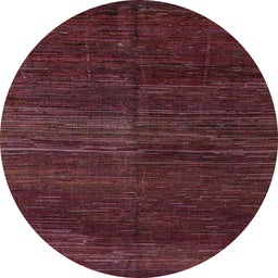 Round Abstract Chestnut Brown Modern Rug, abs4937