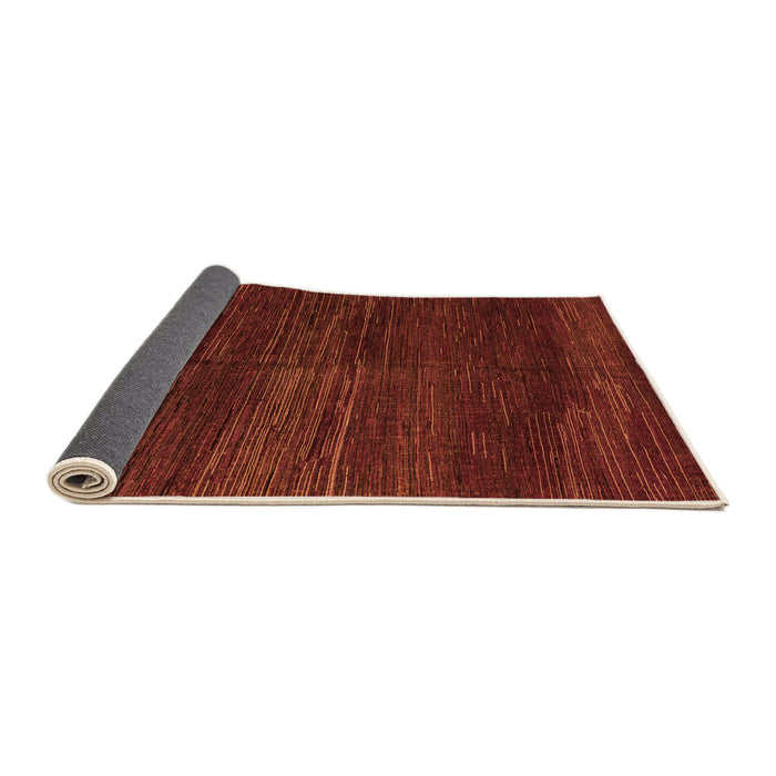 Sideview of Abstract Orange Modern Rug, abs4937org