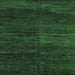 Square Abstract Emerald Green Modern Rug, abs4937emgrn